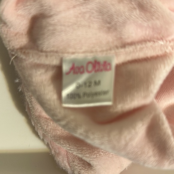 Baby Winter hat 0-12 months in soft pink - Picture 4 of 4